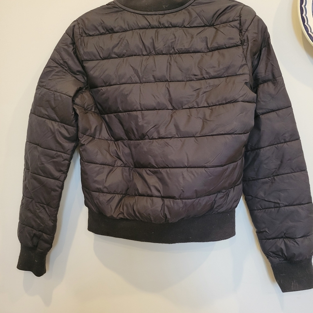 Garage Womans Cropped Puffy Jacket PS Black - Picture 3 of 9